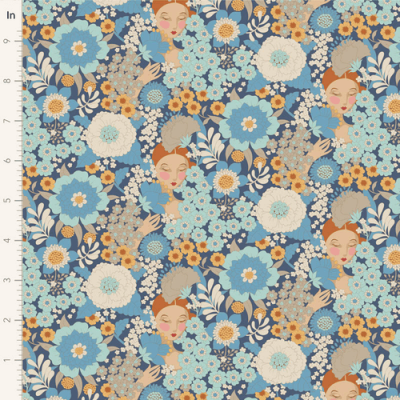 Tilda Wallflower (Blue) x 10"