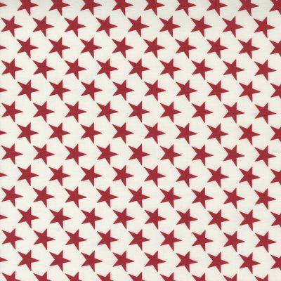 Belle Isle - Set Stars Cream Red  x 10"