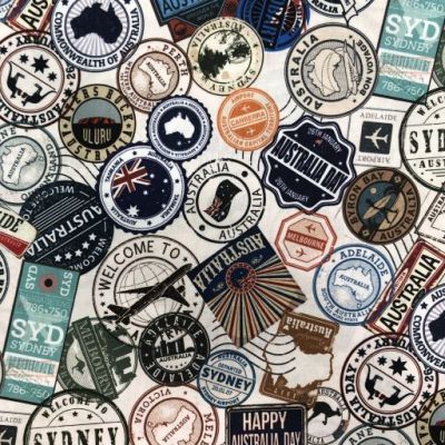 Journey To Australia Travel Stickers (White) x 10"