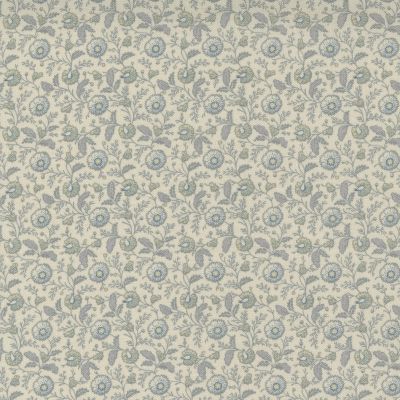 Regency Somerset Blues - Chevithorne Floral White Gray x 10"
