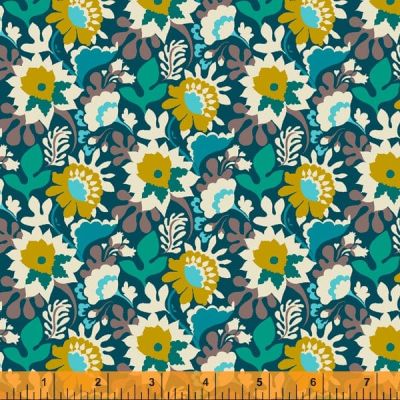 Eden - Flower Trail Dark Teal x 10"