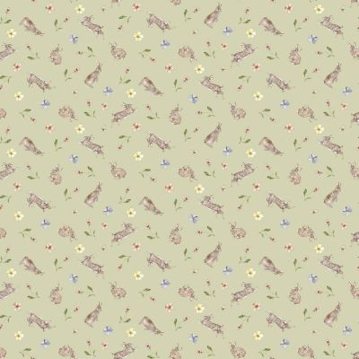 Heavenly Hedgerow - Rabbits Pistachio x 10"