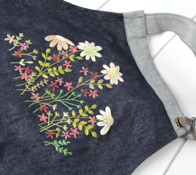 Floral Garden Wildflower Embroidery Design : Pattern Only