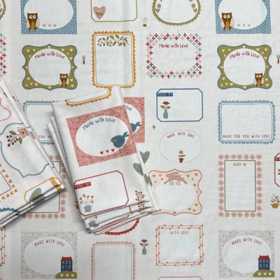 Owl & Hare Hollow Quilt Label Panel
