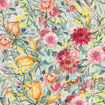 Bush Celebration - Wildflowers Beige x 10"