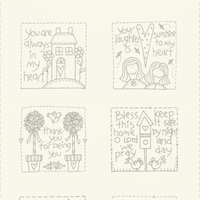 Sweet Sentiments - Stitchery Panel