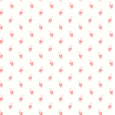 Franny's Flowers (Mini Leaves-White/Pink) x 10"