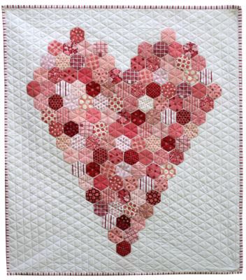 Modern Hexie Valentine Quilt