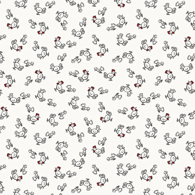 Outline Chickens (Off-White)
