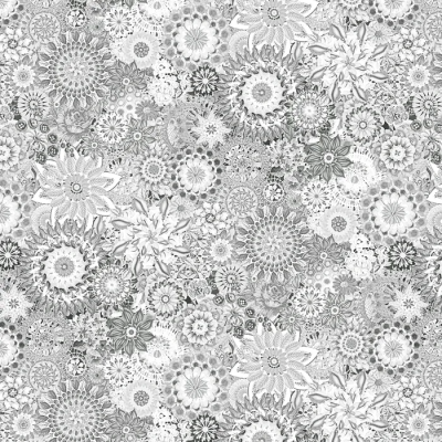 Floral Crochet 108" - Grey x 10"