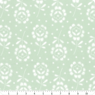 Sewing Seeds III (Aqua - Rose Cutwork)