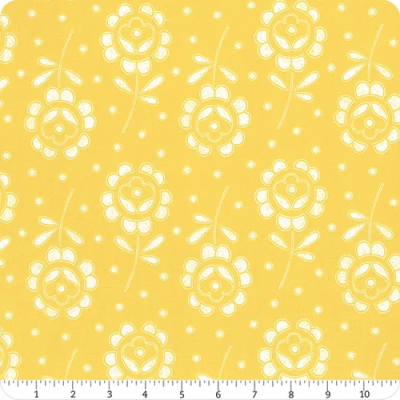 Sewing Seeds III (Yellow - Rose Cutwork)