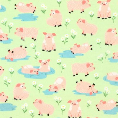 Cuddly Countryside - Pigs in Green x 10"
