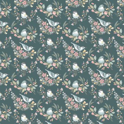 Songbird Serenade - Meadow Nests Teal x 10"
