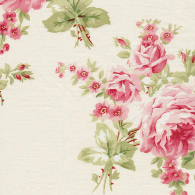 Barefoot Roses Classics - Large Floral Cream x 10"