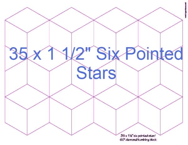 1-1/2” Six Pointed Stars x 35 (DOWNLOAD)
