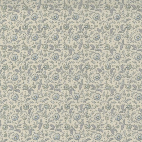 Regency Somerset Blues - Chevithorne Floral White Gray x 10