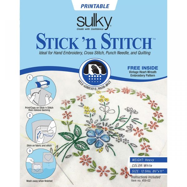 Stick N Stitch Self Adhesive Wash Away Stabiliser