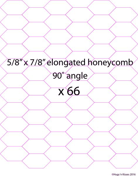 5/8” x 7/8” Elongated Honeycombs x 66 (DOWNLOAD)
