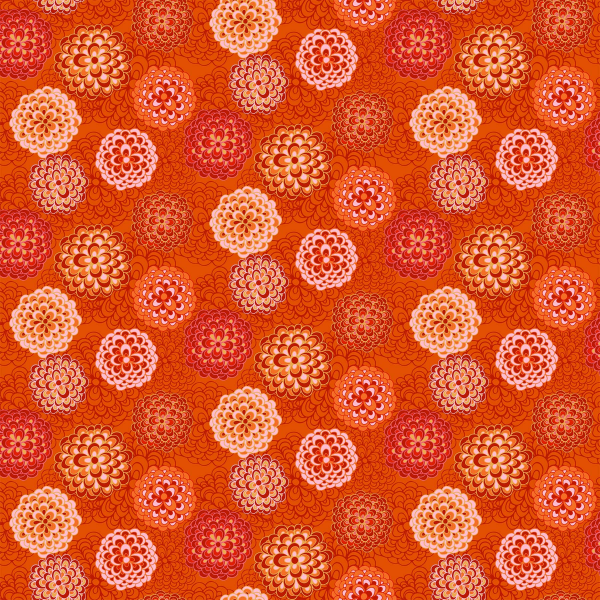 Happiness - Pompom Dahlias in Orange/Multi x 10