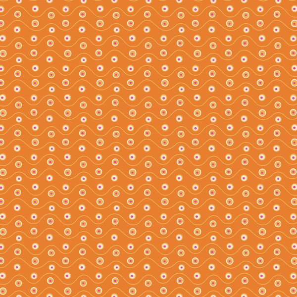 Happiness - Wave in Orange/Multi x 10