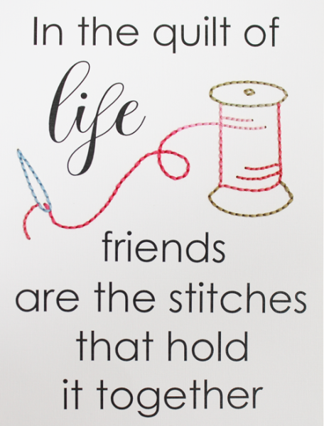 Stitched Signs - In The Quilt of Life Cotton Reel