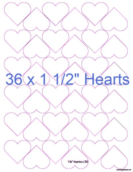 1-1/2” Hearts x 36 (DOWNLOAD)