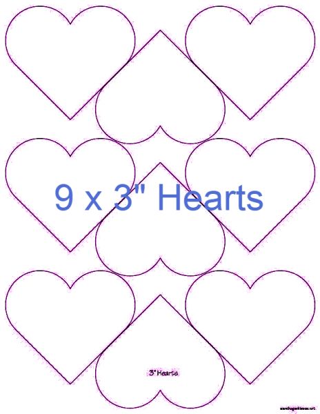 3” Hearts x 9 (DOWNLOAD)