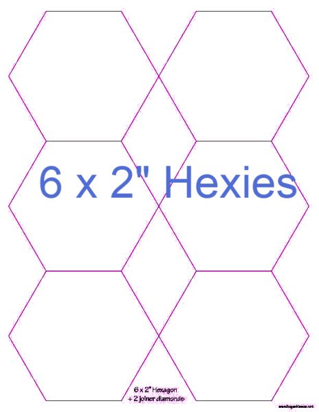 2” Hexagons x 6 (DOWNLOAD)