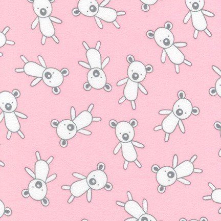 Penned Pals Flannel – Baby Pink Bears