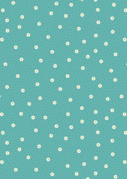 Daisy Dots on Teal x 10