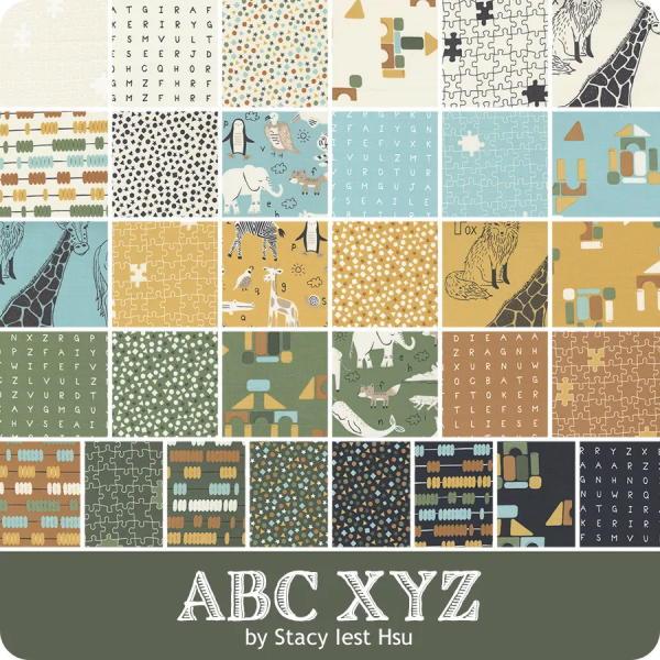 ABC XYZ - Puzzle Pieces Aqua x 10
