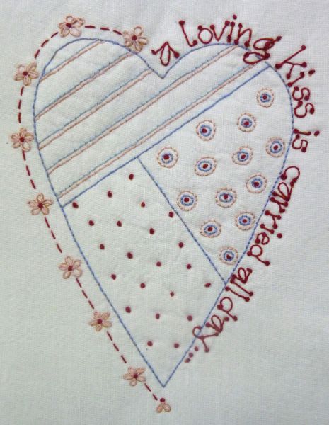 Downloadable Pattern Little Love Note 2 - A Lovings Kiss is Carried All Day