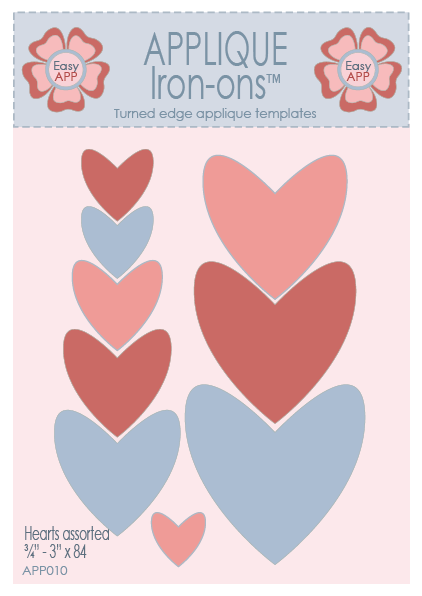 Hearts assorted 3/4
