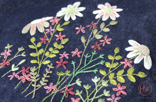 Floral Garden Wildflower Embroidery Design - Downloadable Pattern