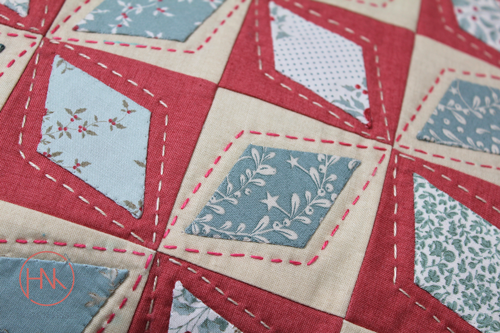 Diamond On Cushion : Postcard Pattern and Template Only