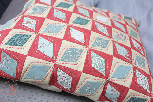 Diamond On Cushion : Postcard Pattern and Template Only