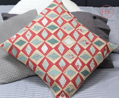 Diamond On Cushion : Postcard Pattern and Template Only