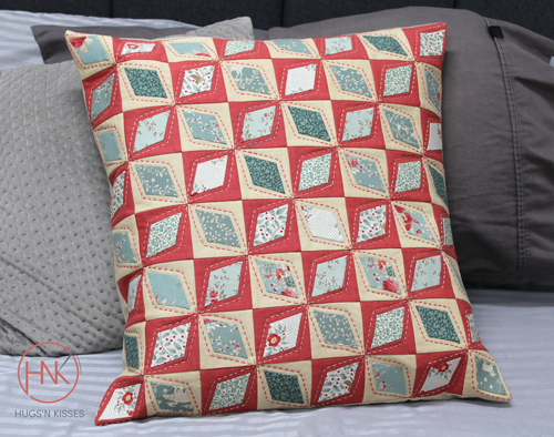 Diamond On Cushion : Postcard Pattern and Template Only