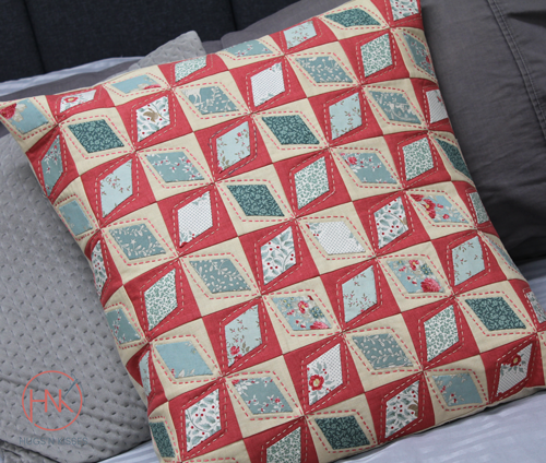 Diamond On Cushion : Postcard Pattern and Template Only