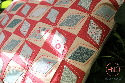 Diamond On Cushion : Postcard Pattern and Template Only