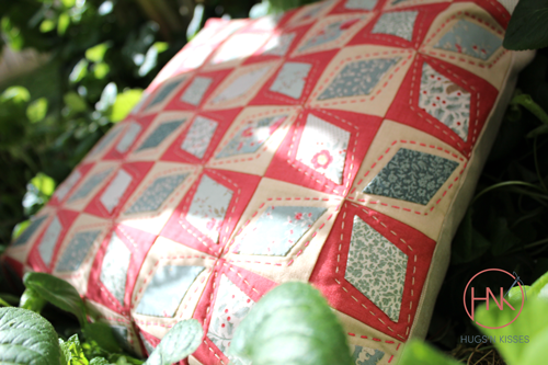 Diamond On Cushion : Postcard Pattern and Template Only