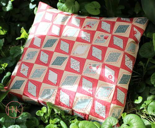 Diamond On Cushion : Postcard Pattern and Template Only