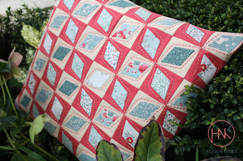Diamond On Cushion : Postcard Pattern and Template Only