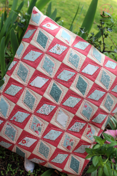 Diamond On Cushion : Postcard Pattern and Template Only