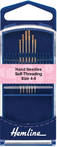 Hemline Hangsell Self-Threading Hand Needles