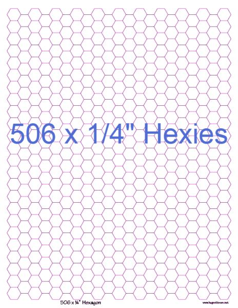 1/4” Hexagons x 506 (DOWNLOAD)