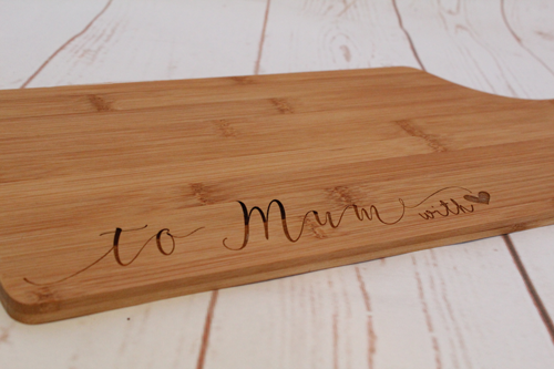 Medium Bamboo Cheese Board - To Mum With Love