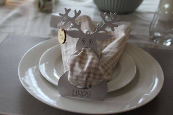 Personalised Reindeer Napkin Holder