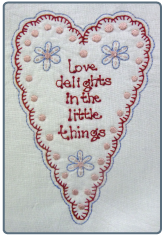 Downloadable Pattern Little Love Note 1 - Love Delights in the Little Things